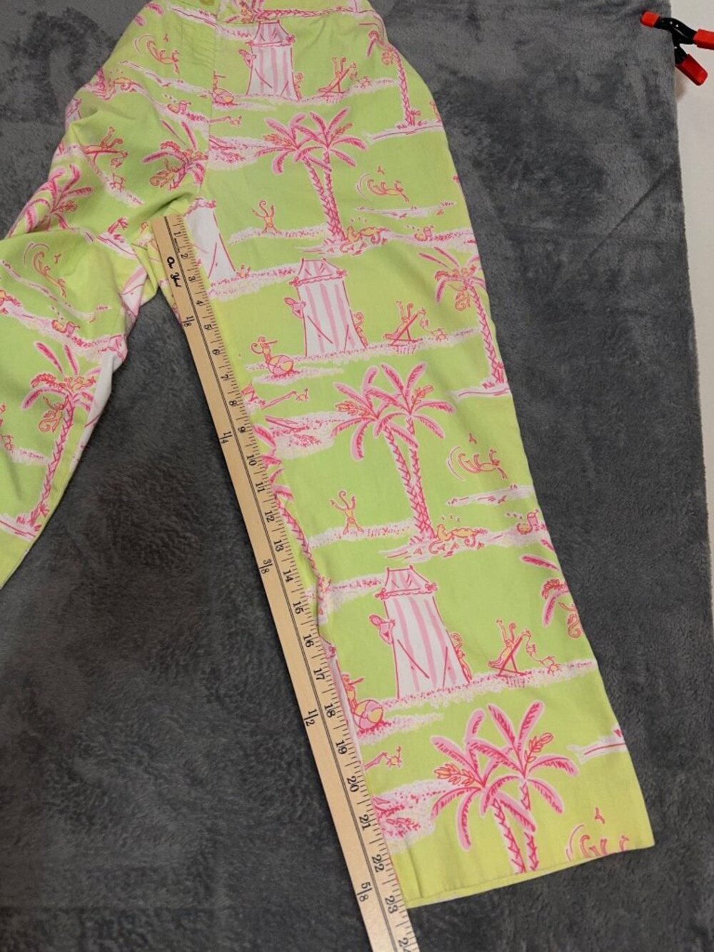 Vintage Lilly Pulitzer Cabana Banana Capri Pants Women's Size 8 Pink Green - Picture 8 of 11